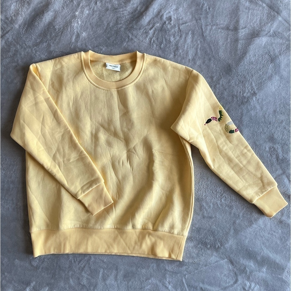 Avenue Tropicale Yellow Embroidered Sweater Extra Small